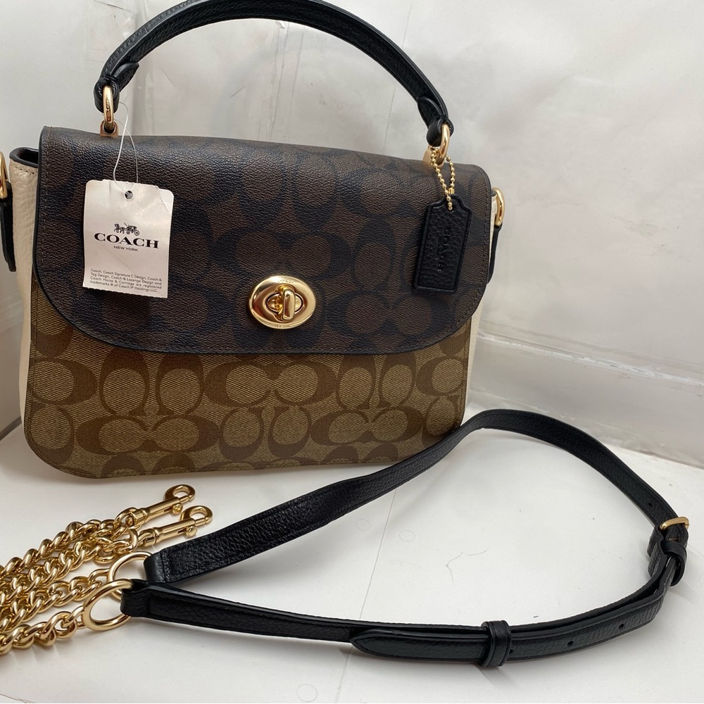 NWT Coach Marlie Top Handle Satchel Convertible Crossbody Bag, Style C1563.